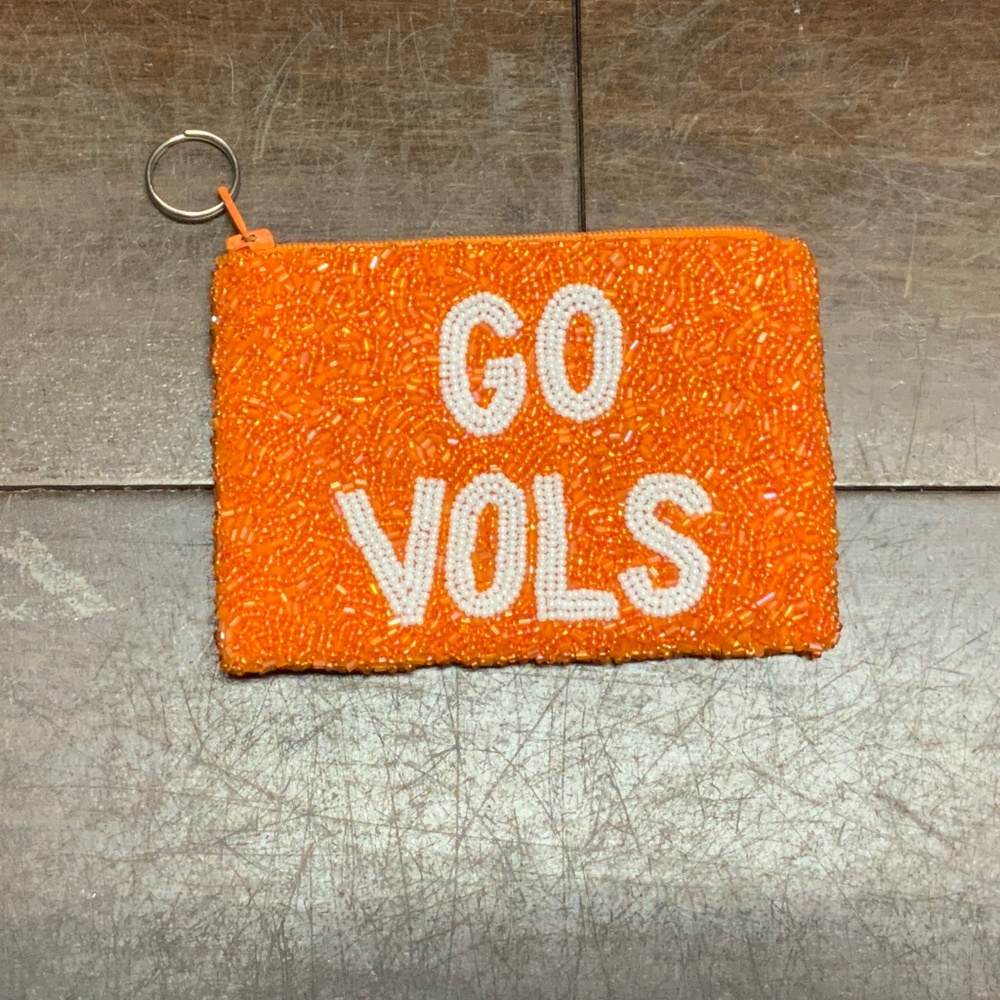Beaded Coin Purse Go Vols